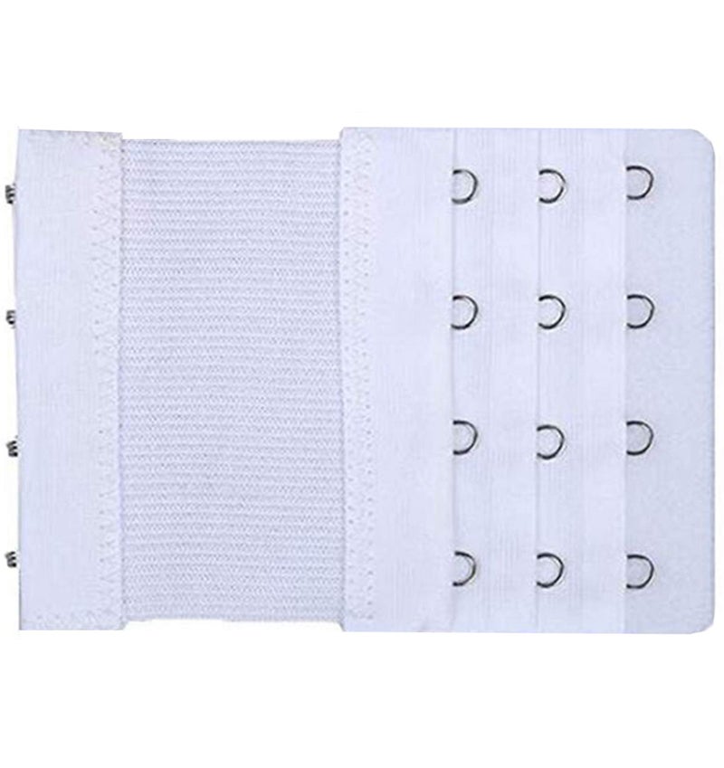 KTOBTEL Women Bra Extender 4 Hooks 3 Rows Elastic Bra Band Hook Strap Extensions 4 Pack (Multicoloured) - Image 3